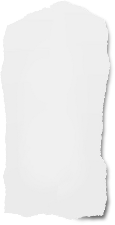 White Torn Paper Cutout